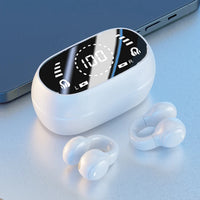 Wireless Headphones  Bluetooth Headset With Mic Handsfree Noise Canceling Earphones Clip Ear Music Sports Gaming Earplug