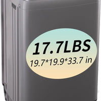 KRIB BLING Full Automatic Washing Machine with LED Display 17.7 lbs Portable Washer Drain Pump 10 Programs & 8 Water Levels