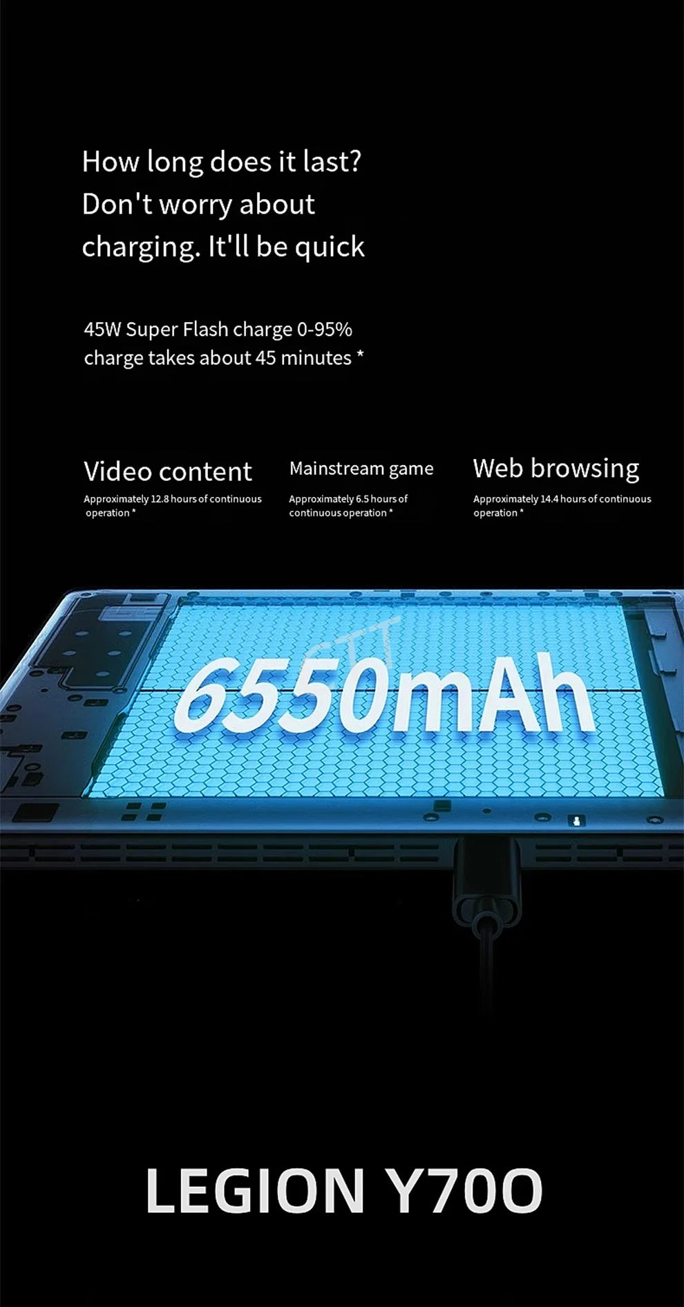 Global Rom Lenovo Pad LEGION Y700 2023 Snapdragon 8+ 12GB 256GB 2K 144Hz Display Screen ZUI15 WIFI Gaming Tablet PC Tab Tablet