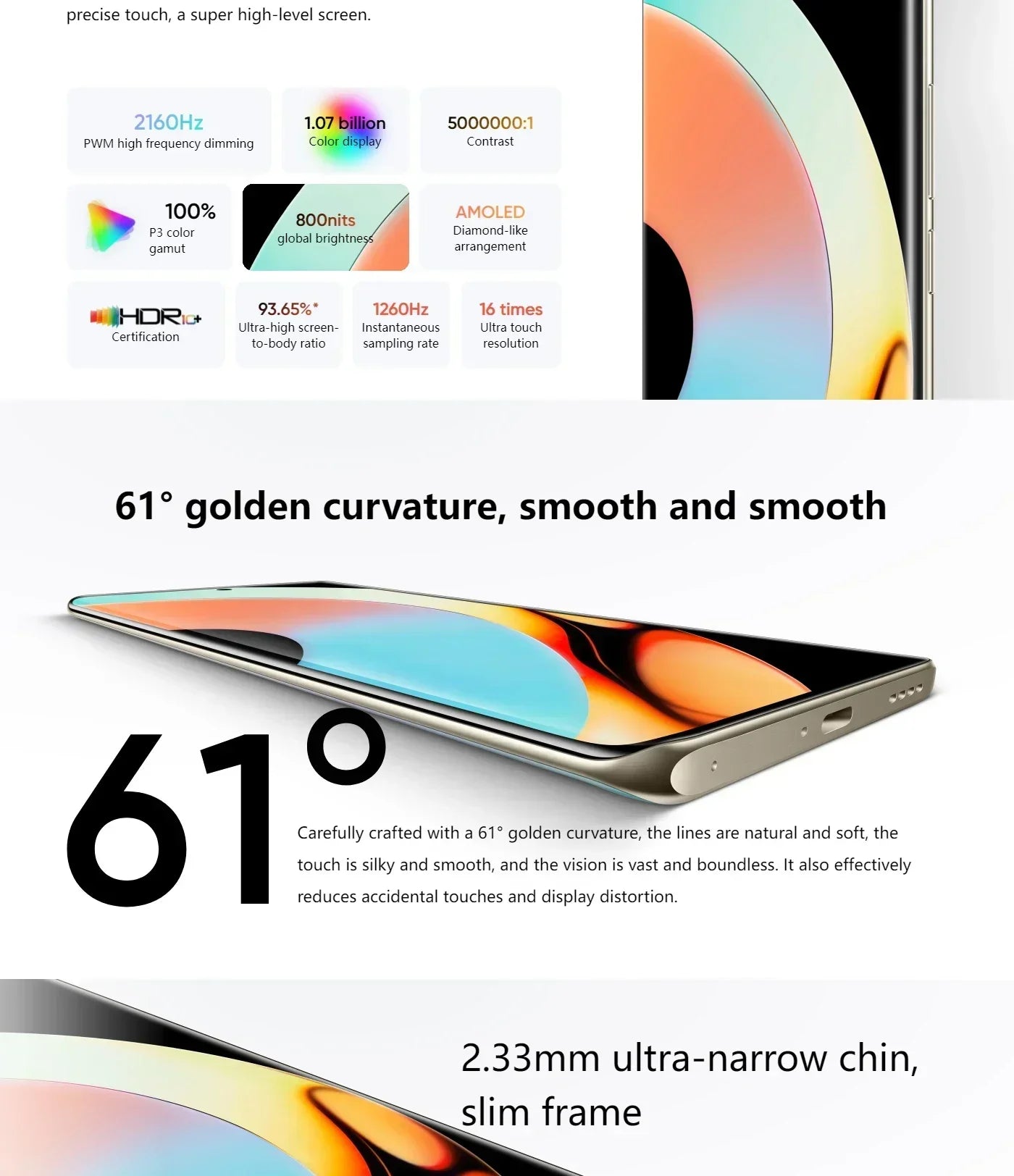 OPPO realme 10 pro plus 5G Global firmware Unlocked 6.7 inch 8GB 256GB Camera 108MP Used Phone