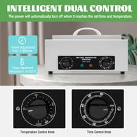 Nail Tool Sterilizer 220V Intelligent Dual Control Dry Heat Disinfection Large Capacity Multiple Use for Spa and Beauty Tools