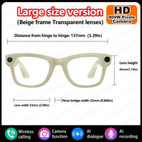2025 New Smart Glasses 800W HD Camera AI Identification Touch 1080P HD Video Recording Al Voice Wireless Calling Smart Glasses