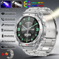 New Outdoor Sports Smart Watch Men For Xiaomi 5 ATM Waterproof GPS Motion Track Heart Rate HD Bluetooth Call UV Light SmartWatch