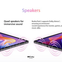 Xiaomi Redmi Pad 2 Global Version 11" 2.5K Crystal-clear Display Advanced Helio G100-Ultra 18W Fast Charging 9000mAh Battery