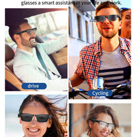 Smart Glasses with HD Camera 1200P Anti-shake Video Record Real-time Translation Object Recognition Bluetooth Call Smart Glasses