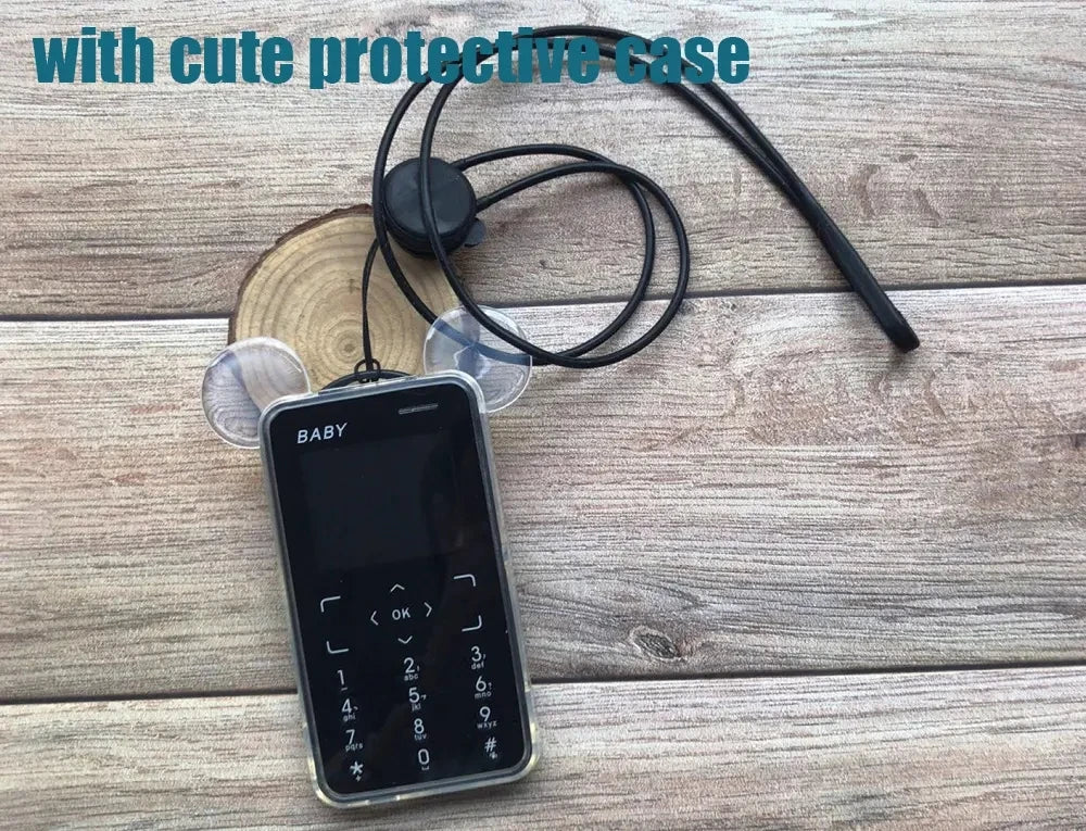 Unlocked Super Mini Card Mobile Phone 1.77 Inch 2G GSM Single SIM MP3 Telephone Bluetooth Dialer FM Blacklist Student CellPhones