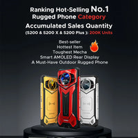 DOOGEE S200 Plus 5G Rugged Phone 1.32" Rear Display AI Image 6.72'' Screen 16GB 512GB 11000 mAh Battery Android 15 Smartphone