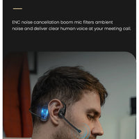 EASYBUDS Handsfree Bluetooth Air Bone Conduction Earphones With Noise Cancelling Boom Microphone Business Open Ear Headphones