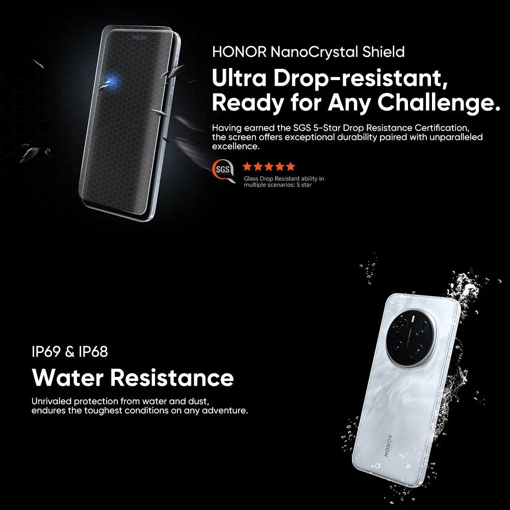 2025 New Original HONOR Magic7 Pro Global Version 5G Smartphone Snapdragon 8 Elite 6.8''120Hz LTPO Display 100W Fast Charge IP69