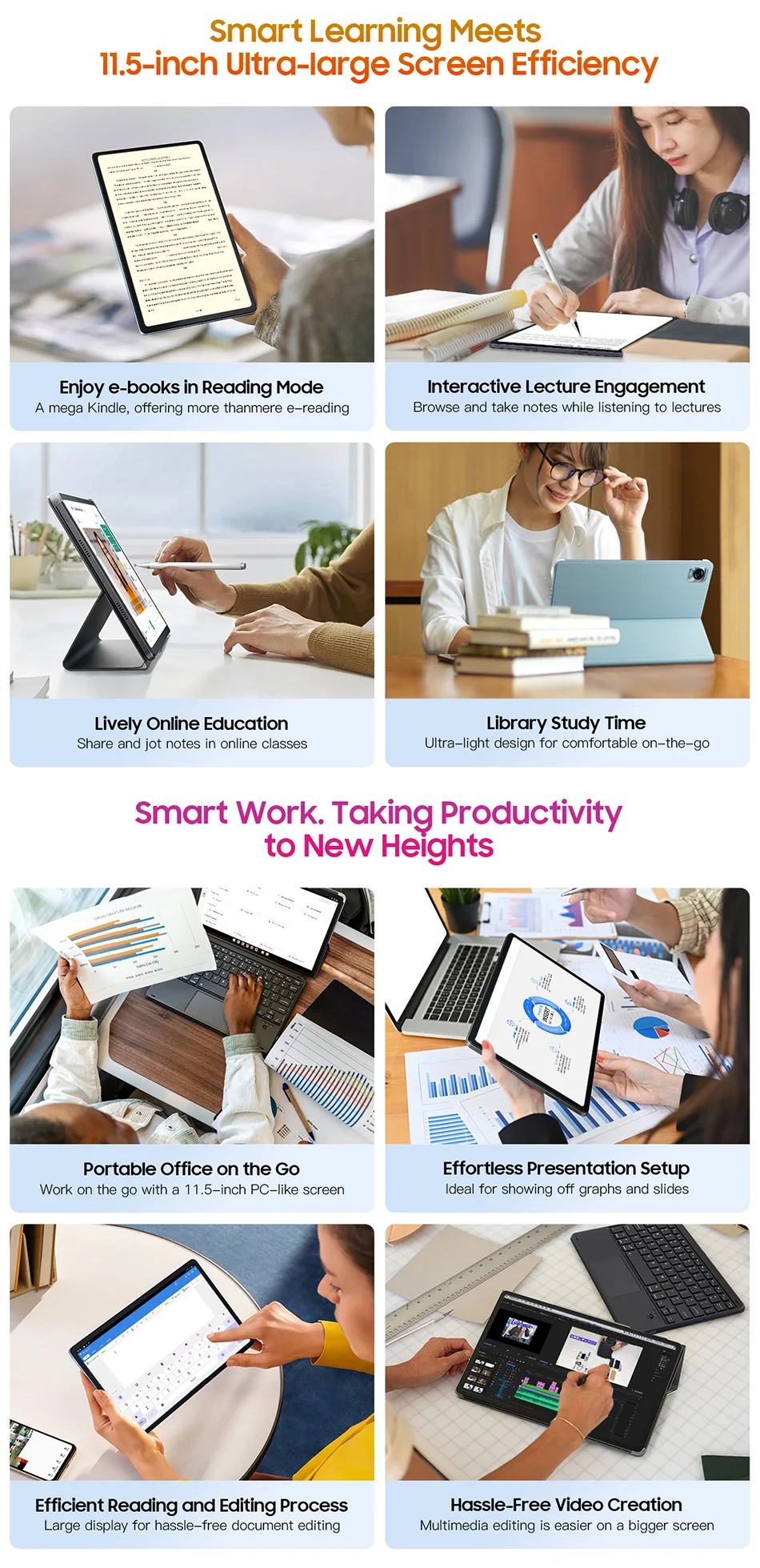 MEGA 1 Tablets Blackview 11.5 inch 2.4K 120Hz Display 8GB/12GB 256GB 50MP Camera 33W Fast Charging 8800mAh Battery MTK Helio G99