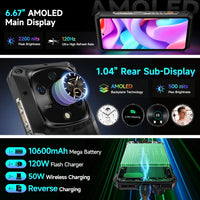 Ulefone Armor 28 Pro 5G AI Rugged Phone 512GB ROM Smartphone 120W MTK Dimensity 7300  10600mAh 6.67”AMOLED 64MP Mobile phone
