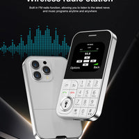 SERVO V9 Small Mobile Phone 2 SIM Cards Magic Voice Speed Dial MP4 Player Rear Camera Flashlight FM Radio 2G GSM Mini Cellphones