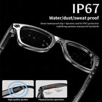 2025 Smart Glasses Men 8MP Camera WiFi Bluetooth Touch Control IP65 Waterproof AI Translation Noise Cancelling AI Glasses Women