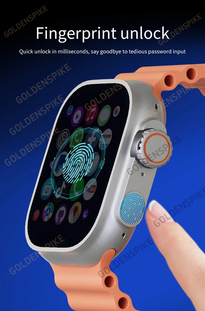 DW100 Pro Smartwatch Fingerprint Unlock control Smart Watch 256GB Storage ROM Free Download App WIFI GPS WIFI 2.29inch Amoled