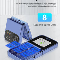 SERVO F15 Mini GSM Flip Mobile Phone 2 SIM Blacklist Magic Voice Auto Call Record Speed Dial MP4 Torch Cute Tiny Fold Cellphones