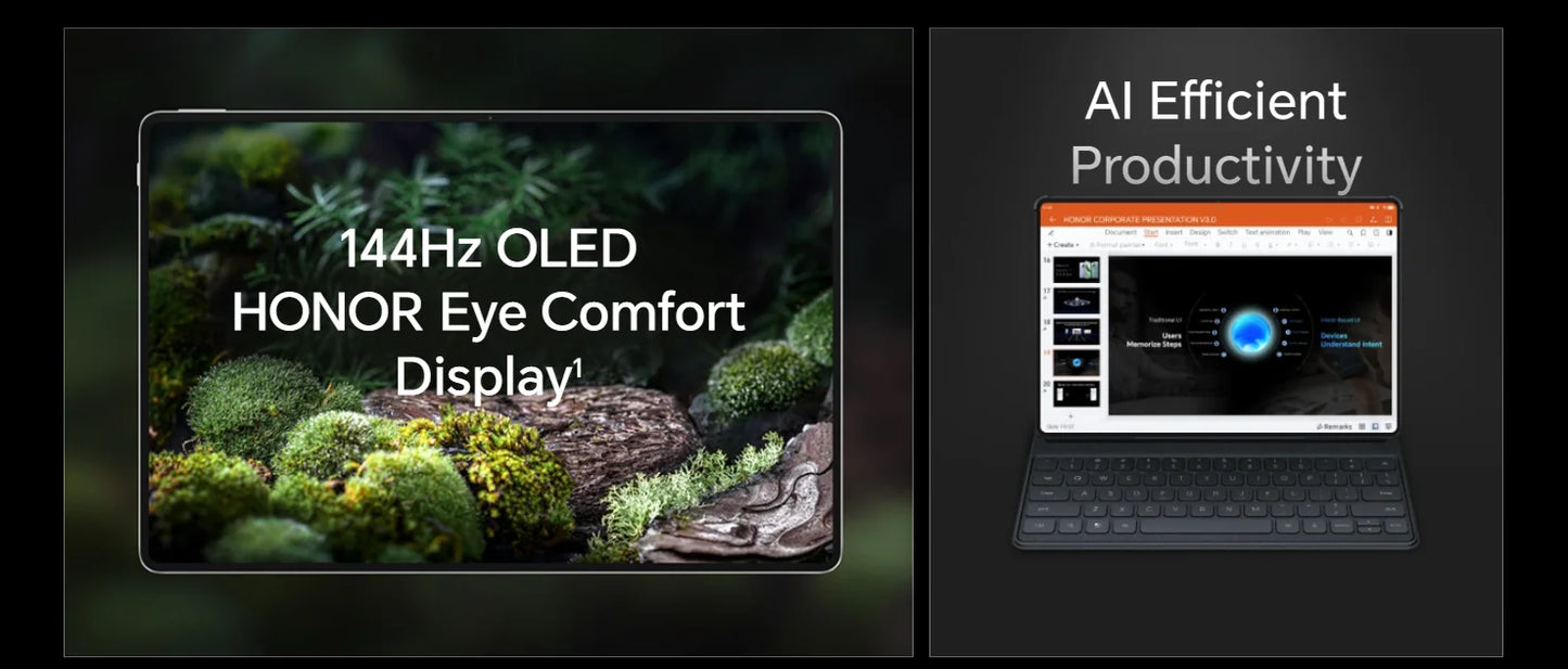 Global Version HONOR MagicPad 2 tablet android 12.3" OLED Screen  Snapdragon 8s Gen 3 CPU 13MP Rear Camera 10050mAh Battery