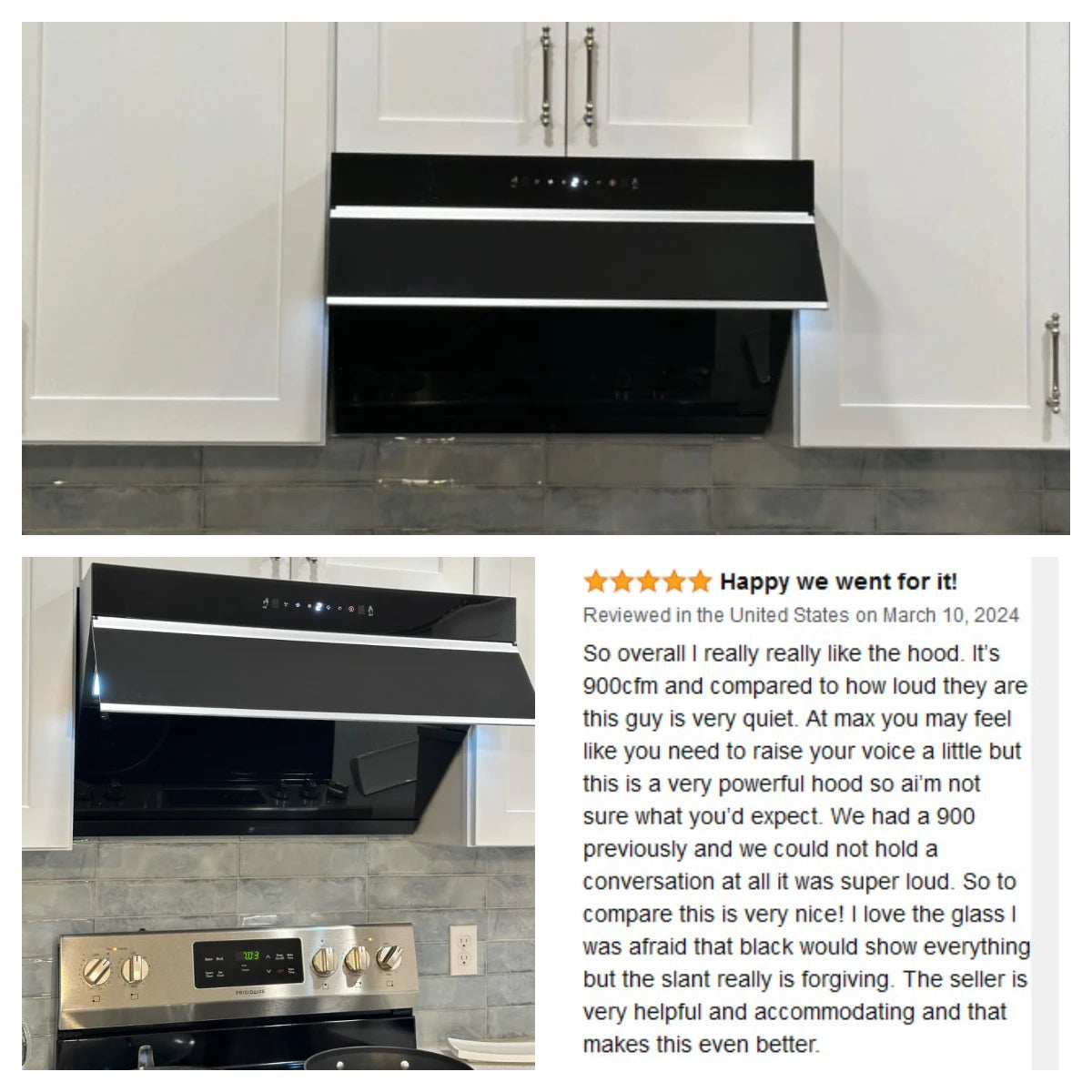 Tieasy 900 CFM 30 inch  Wall Mount or Under Cabinet Heating Auto-Cleaning Range Hood USCX08T75