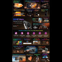 Blackview Oscal Pilot 3 5G AI Rugged Phone 12GB+256GB 6.78" 2.4K Display 7500Amh Battery Android 15 MTK 6300 5G NFC Smartphone