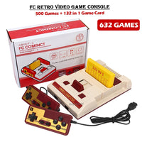NEW 8Bit Video Game Consol Built-in 500 Classic Games Family Computer TV Game Console Support Game Cartridge For FC Retro Gaming