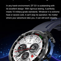 2025 New Military Sport GPS 4GB Memory Smartwatch Men 5ATM Waterproof Fitness Tracker Offline Maps 860Mah Battery Smart Bracelet