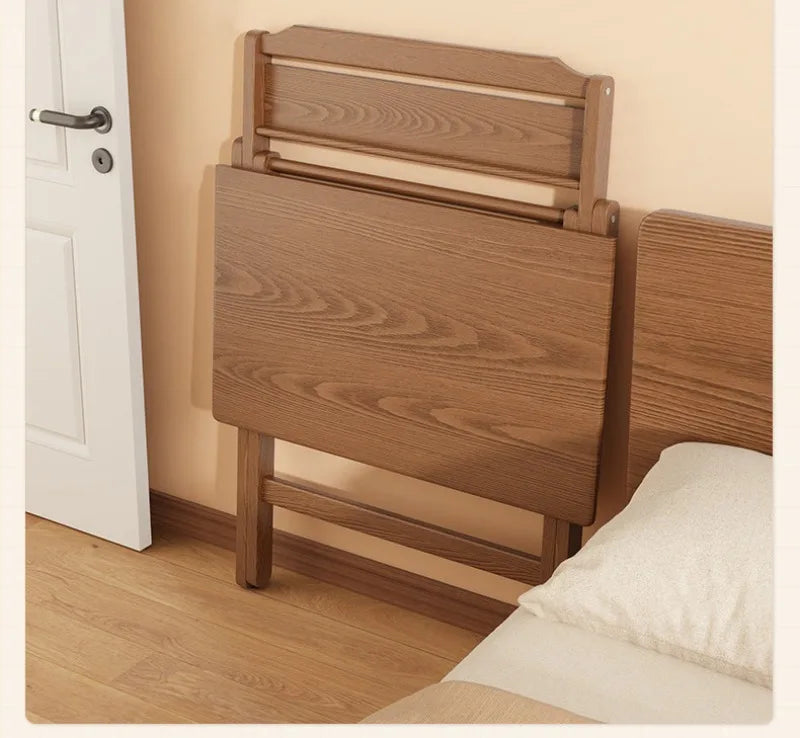 Solid Wood Foldable Console Desk Simple Modern Bedside Computer Desk Portable Bedroom Living Room Writing Table Home Furniture