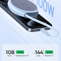 Baseus USB C Cable 100W  for iPhone 16 15 Plus Pro Max Retractable Cable For MacBook iPad Fast Charger Cable Charger Data Wire