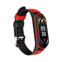 Bracelet for Xiaomi Mi Band 7 6 5 4 Silicone Wrist Replacement Wristband Breathable Double Buckle Luxury for Miband 6 5 4 Strap