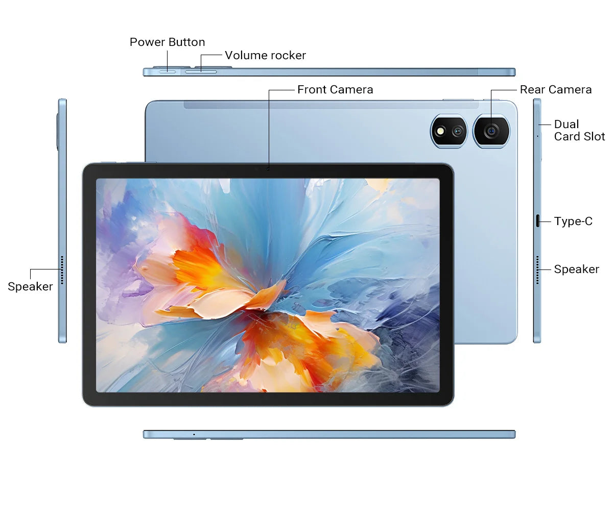 OSCAL Blackview Tab 16 Pro Tablet PC, T616 Octa Core, 11'' FHD+ Display 24GB(8+16) RAM 256GB ROM 7700mAh 4G Android 14 Tablets