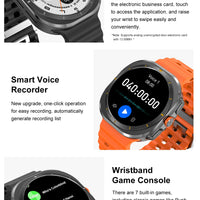 2025 New Watch 7 Ultra Smart Watch Men 32GB Memory 3D Video Display Sports SmartWatch GPS NFC Compass Blood oxygen Smartwatch