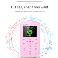 Unlocked Super Mini Card Mobile Phone 1.77 Inch 2G GSM Single SIM MP3 Telephone Bluetooth Dialer FM Blacklist Student CellPhones