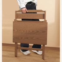 Solid Wood Foldable Console Desk Simple Modern Bedside Computer Desk Portable Bedroom Living Room Writing Table Home Furniture