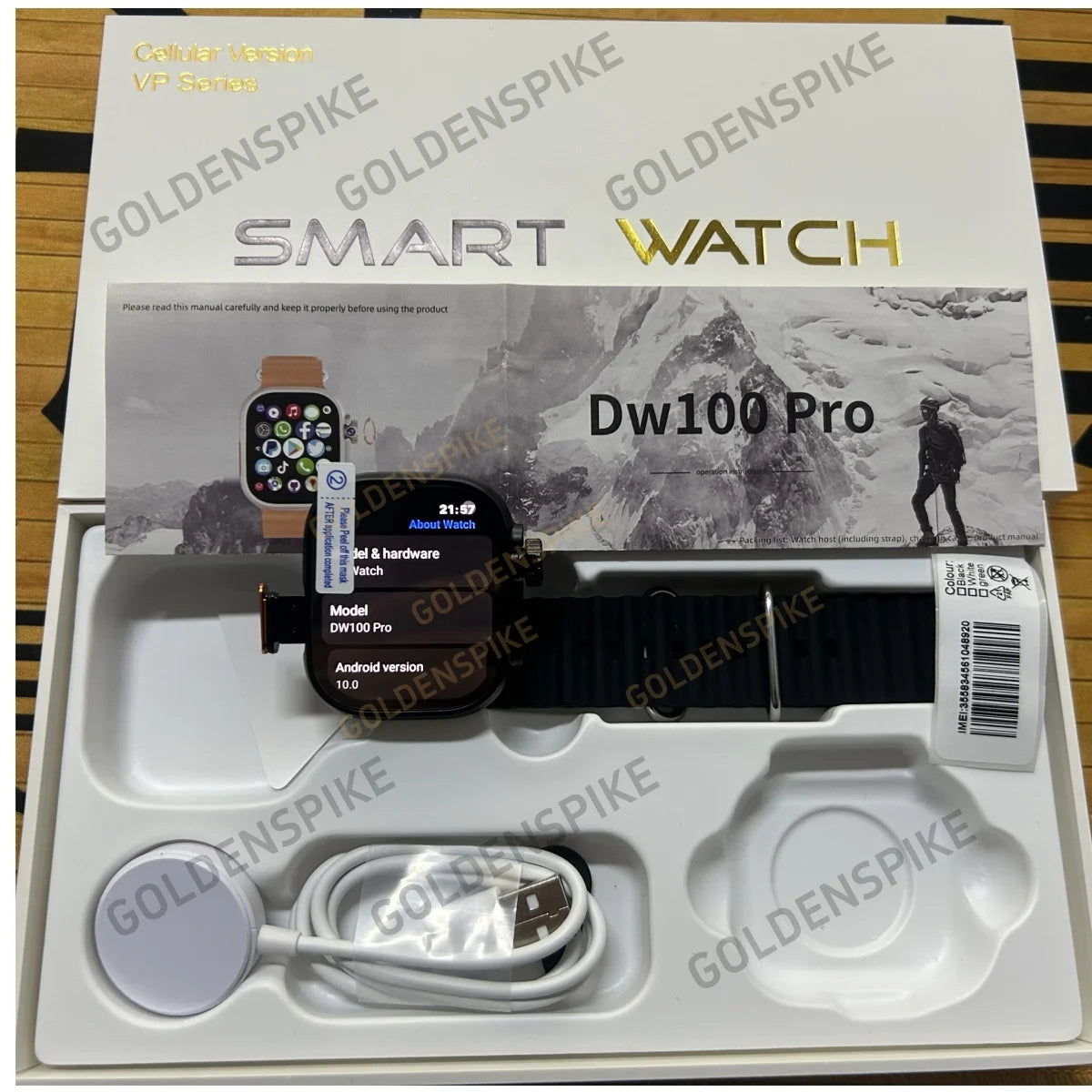 DW100 Pro Smartwatch Fingerprint Unlock control Smart Watch 256GB Storage ROM Free Download App WIFI GPS WIFI 2.29inch Amoled