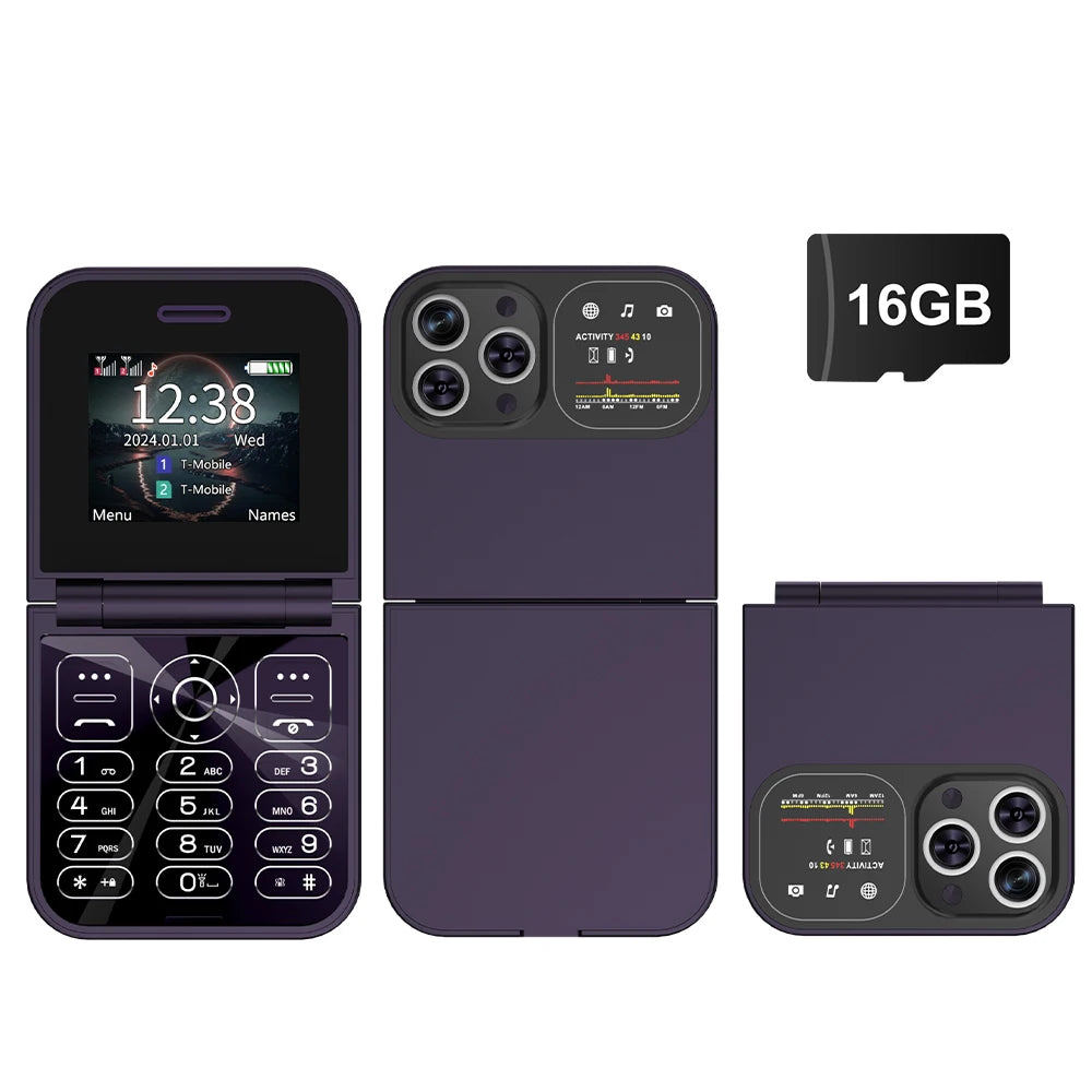 SERVO F15 Mini GSM Flip Mobile Phone 2 SIM Blacklist Magic Voice Auto Call Record Speed Dial MP4 Torch Cute Tiny Fold Cellphones