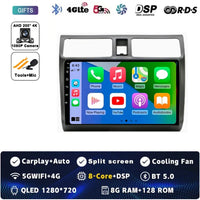 Android 15 Car Radio For Suzuki Swift 2003 - 2006 2007 2008 2009 2010 Multimedia Player Stereo Carplay AUTO Head Unit WIFI 4G BT
