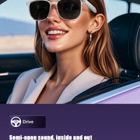 GS03 Smart Glasses for Men BT Sunglasses Earphone Outdoor Sports UV400 Polarized Anti Blue Light Lens IPX5 Intelligent Glass