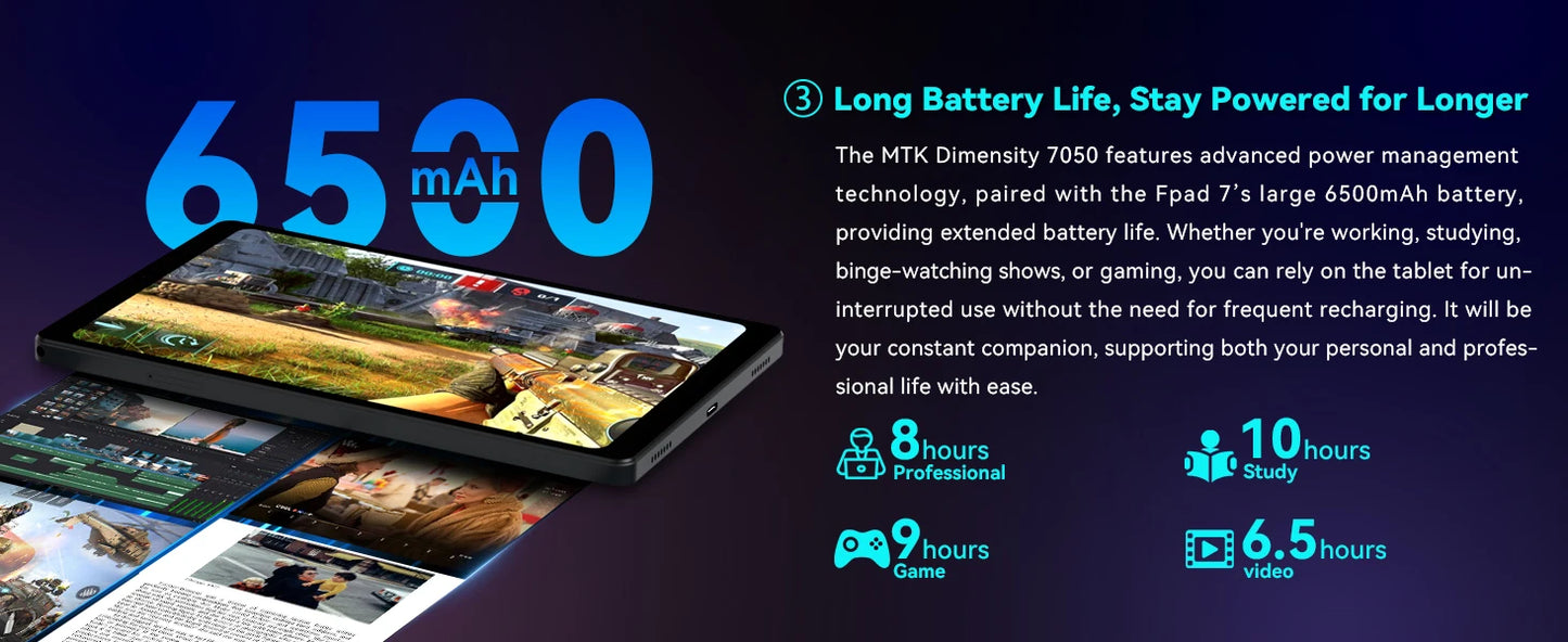 Headwolf FPad7 8.4inch Tablet Android14 MTK Dimensity 7050 CPU 2560x1600 IPS/16GB+256GB/6500mAh/ 4G LTE Tablets