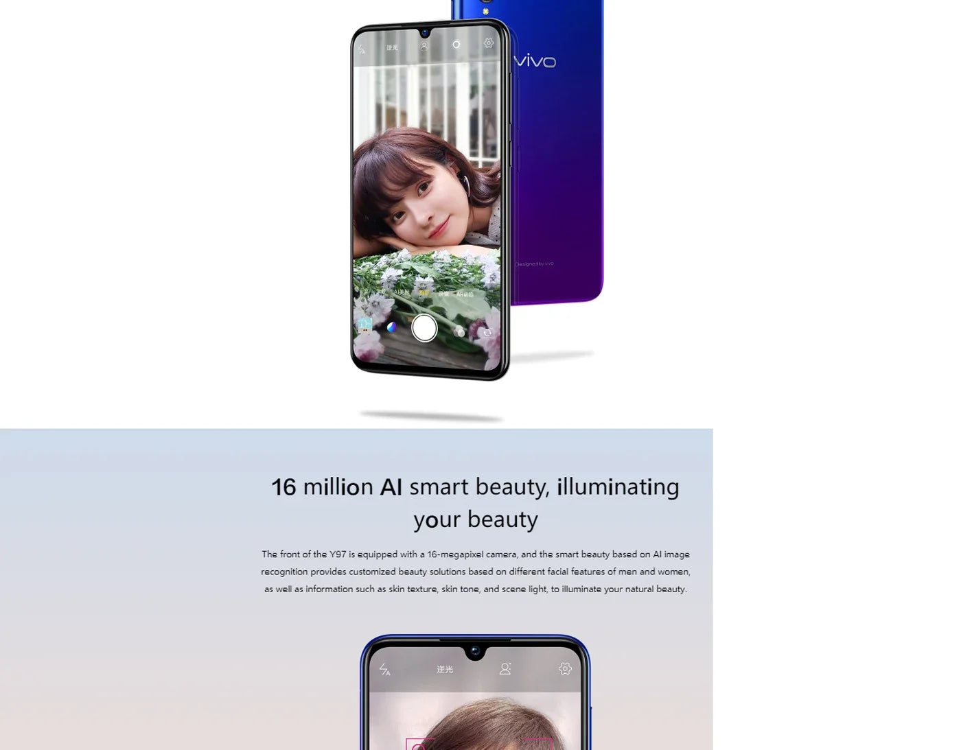 VIVO Y97 4G Smartphone MediaTek P60 6.3 Inch 8GB RAM 256GB ROM All Colours in Good Condition Original Android Used Phone