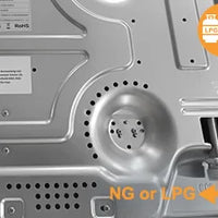 60cm Built-in Gas Hob 4 Burner | Auto Thermocouple & Safety Lock | 4-Zone Tempered Glass 8060W with Auto Ignition