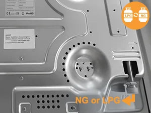 60cm Built-in Gas Hob 4 Burner | Auto Thermocouple & Safety Lock | 4-Zone Tempered Glass 8060W with Auto Ignition