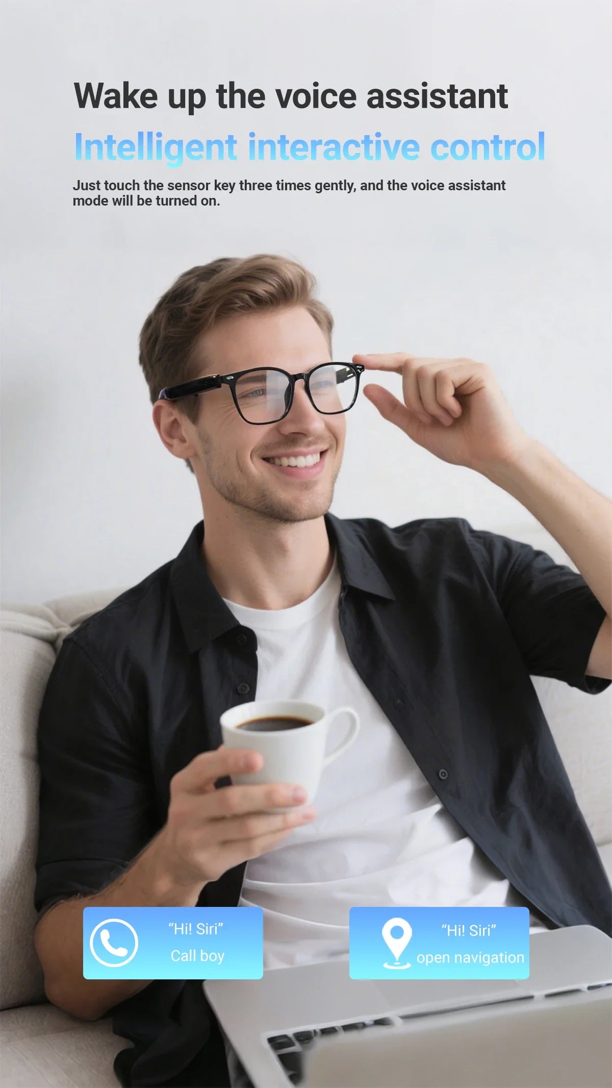 F16 Specification of AI Intelligent Translation Glasses Sunglasses Voice Remote Control Music sports spectacles Eyeglasses