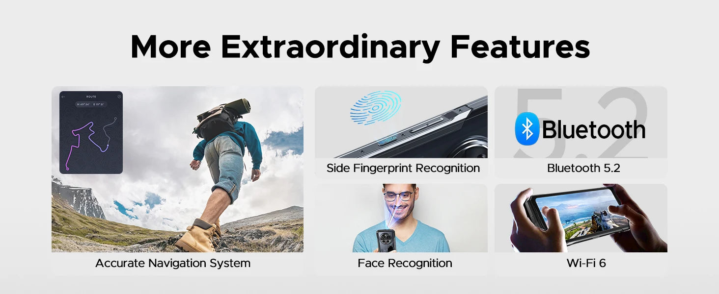 DOOGEE V40 Pro 5G Rugged Phone 1.47" Rear Display 16GB+512GB Dimensity 7300 200MP AI Camera 8680mAh Battery 5g Gaming Phone