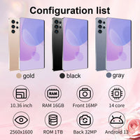 2025 Global New 10.36 inch tablet Android 14 Pad 15 Pro 16GB 1TB Snapdragon 8 Gen2 4KHD 5G WIFI Bluetooth WPS 20000mAh tablets