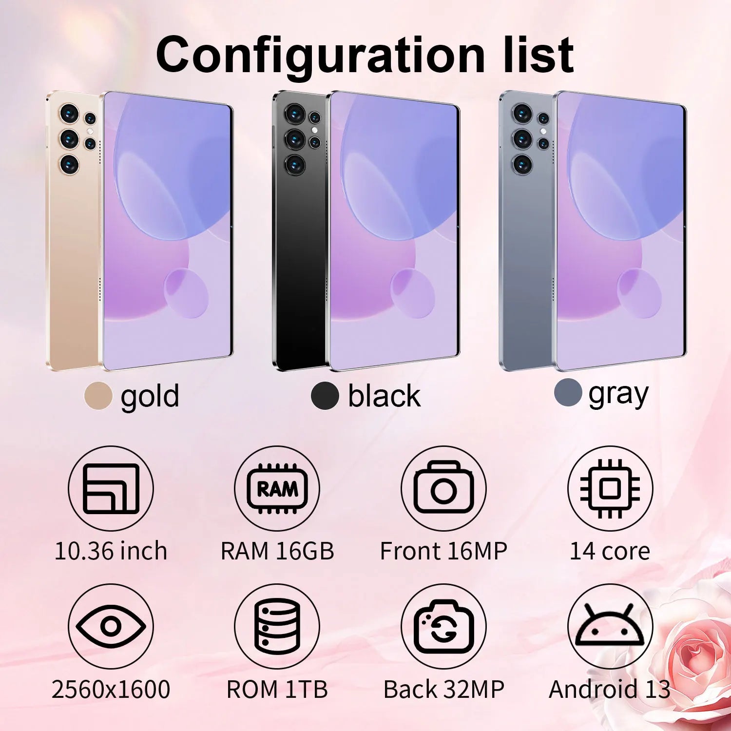 2025 Global New 10.36 inch tablet Android 14 Pad 15 Pro 16GB 1TB Snapdragon 8 Gen2 4KHD 5G WIFI Bluetooth WPS 20000mAh tablets