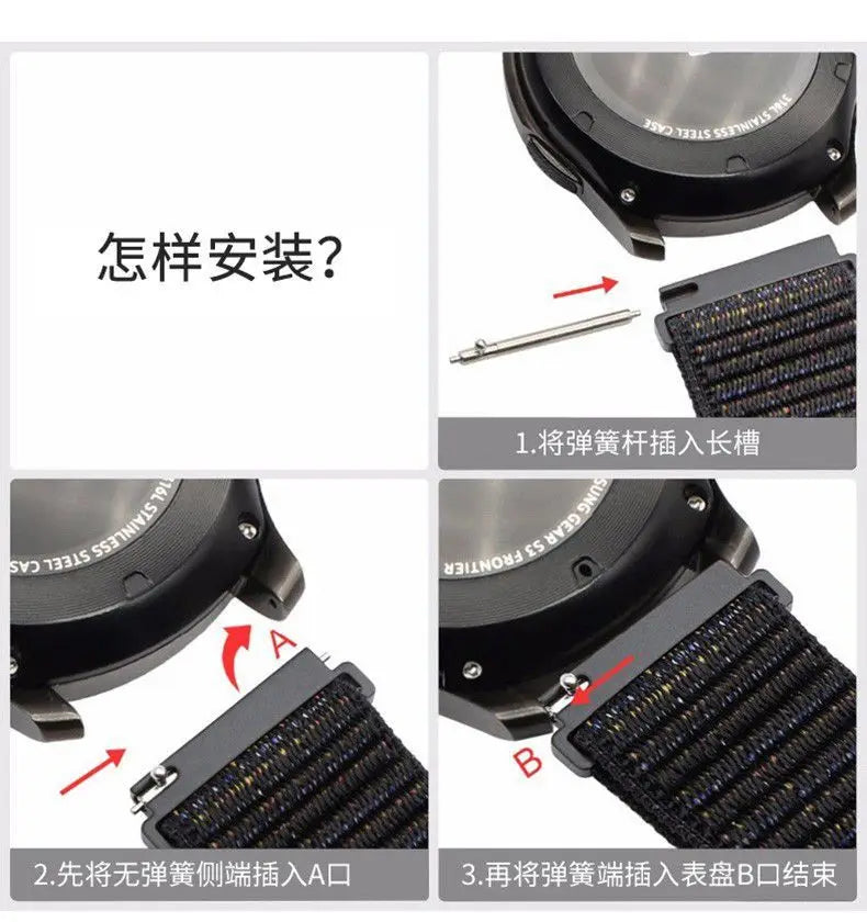 Nylon strap for Garmin Forerunner 970 470 965 955 165 265 255 265S 255S 245 645 158 55 WatchBand Replacement Band wristband