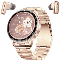 New Smart Watch TWS 2-in-1 Bluetooth Earphones With built-in Speaker HIFI 9D Sound Quality Health Monitor Watch For Android iOS