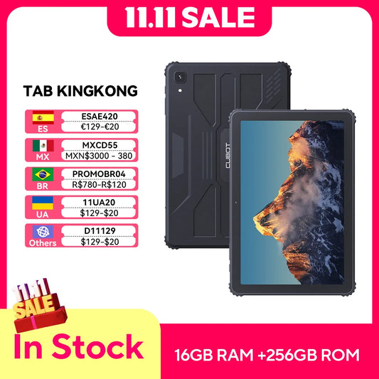 Cubot TAB KINGKONG, Rugged Tablet Android 13, IP68 Waterproof, 16GB RAM(8GB+8GB Extended), 256GB ROM, 10600mAh,10.1" FHD+ Screen
