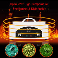 Hot Air Sterilizer 300W Dry Heat Disinfection Foot Care Tattoo Nail Studio Sterilizer Cabinet Autoclave With Timer