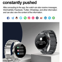 2025 New ECG Blood Pressure Blood Oxygen Blood Lipids Uric Acid Heart Rate Temperature Monitor AMOLED Bluetooth Call Smart Watch