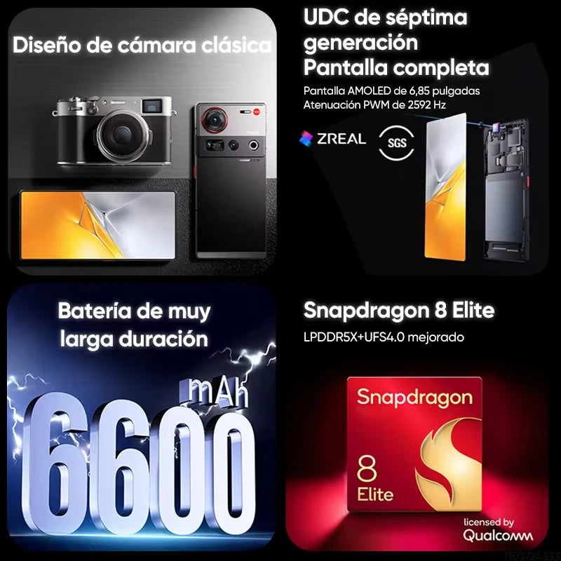 Nubia Z70s Ultra 5G Smartphone Snapdragon 8 Elite 6.85'‘AMOLED Display NEOVISION AI Photography4.0 50MP 144Hz 6600mAh NFC IP69