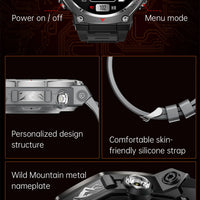 New Outdoor Sports Smart Watch Men For Xiaomi 5 ATM Waterproof GPS Motion Track Heart Rate HD Bluetooth Call UV Light SmartWatch